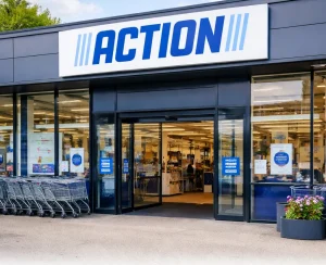 Home Vooraanzicht van de Action-winkel in Huizen.