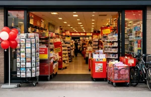 Home Foto van de ingang van een Kruidvat-winkel in Huizen.